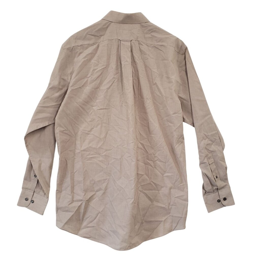 Dockers Mens Wrinkle Free Beige Button Up Shirt Size L Business Casual Neutral‎ - Picture 2 of 5